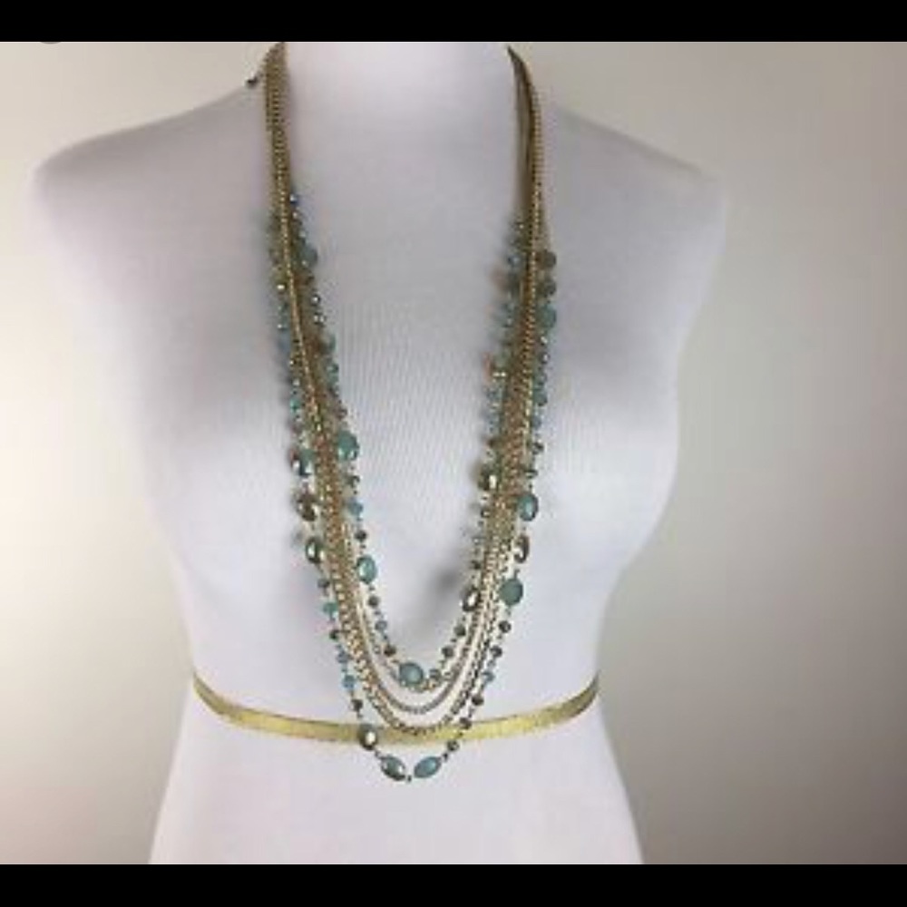 Gold and Blue Necklace